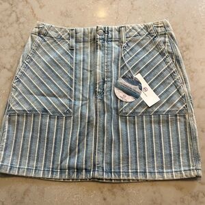NWT - AG Striped Blue Denim Skirt - size 32